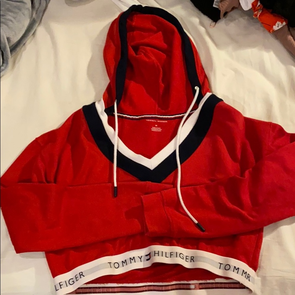 Tommy crop hoodie